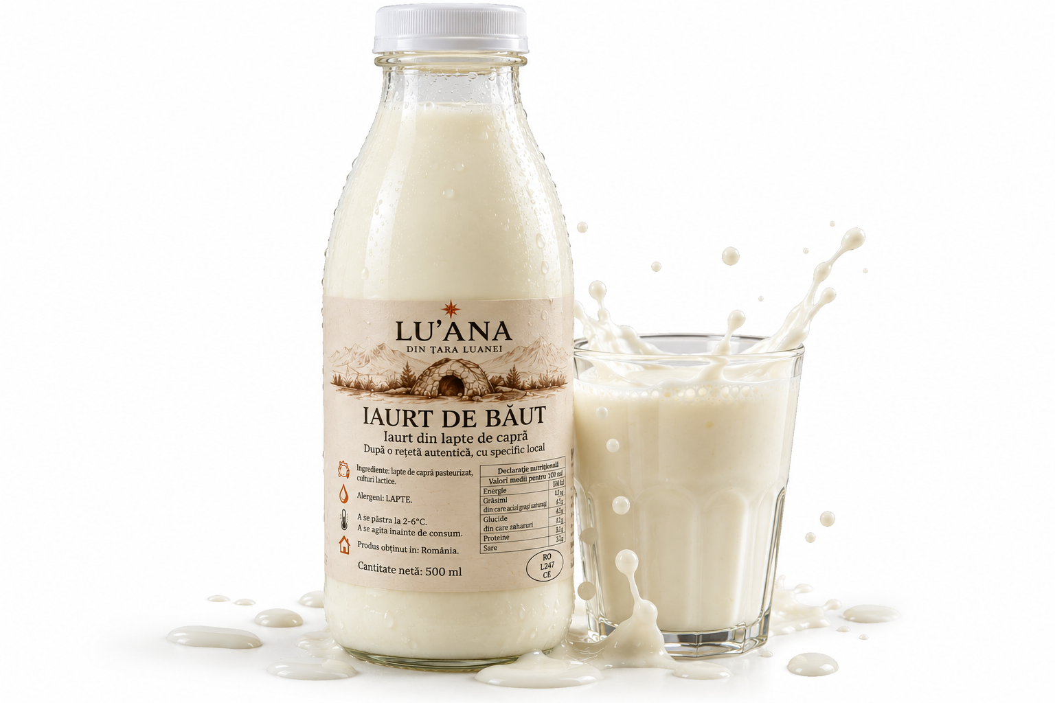 Etichetă Iaurt de băut Lu'Ana